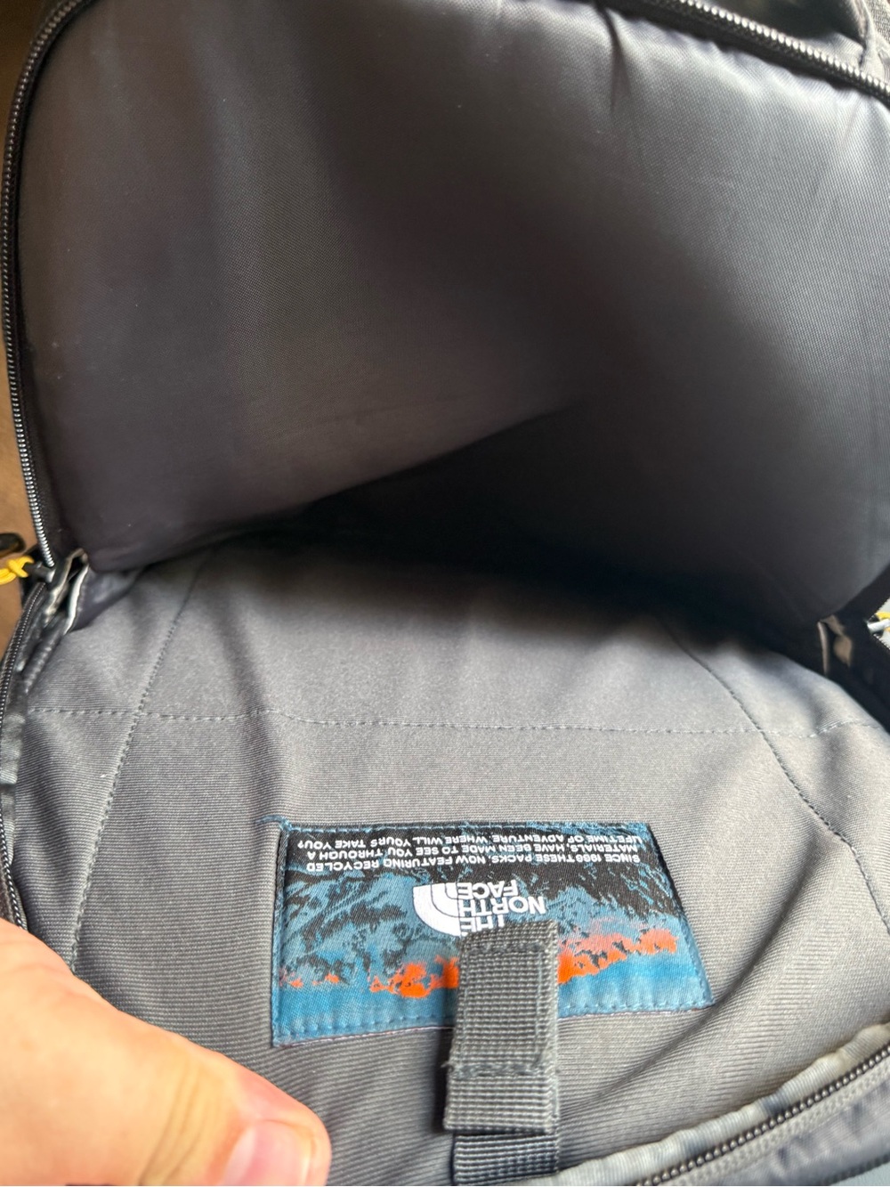 The North Face Two-Tone Yellow and Black Daypack Backpack 31L - Picture 8 of 10